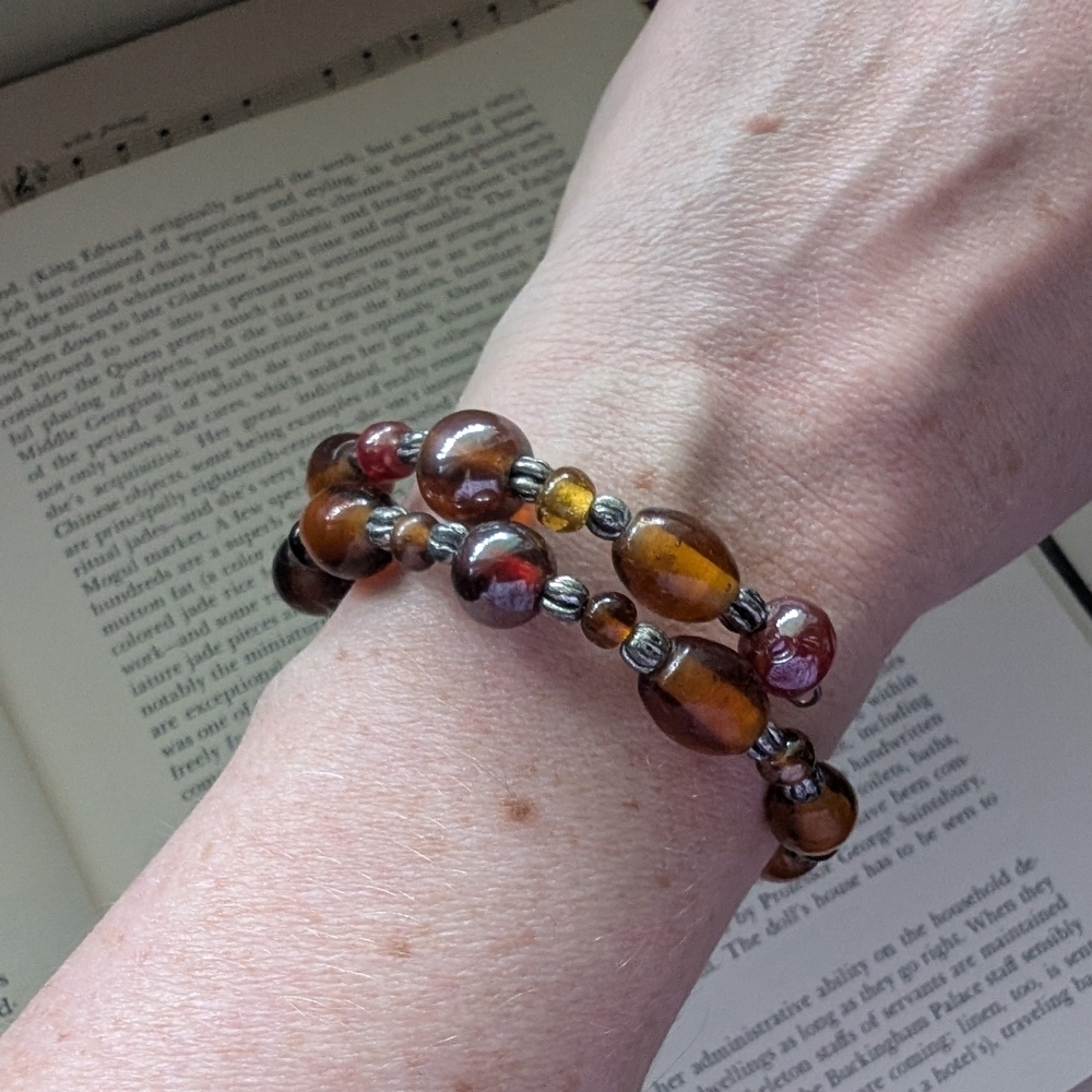 Elegant Brown Beaded Bracelet